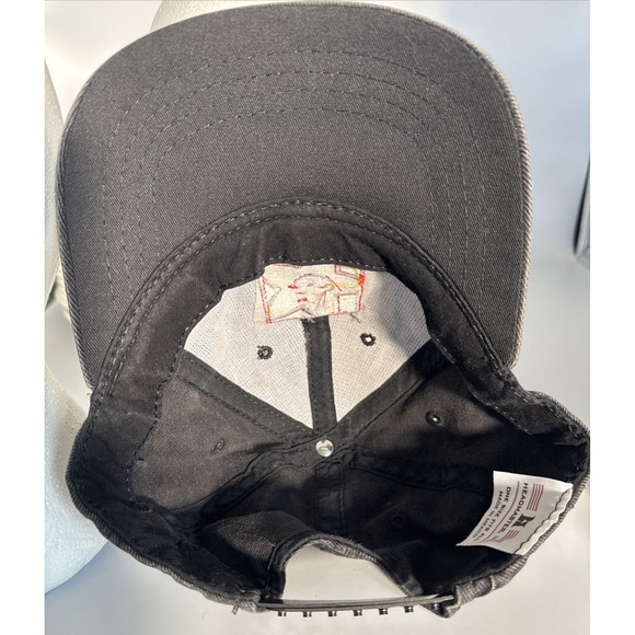 Vintage Hardees Hat Cap Snap Back Black Base Ball Dad Work Employee 100% Cotton - Picture 8 of 9